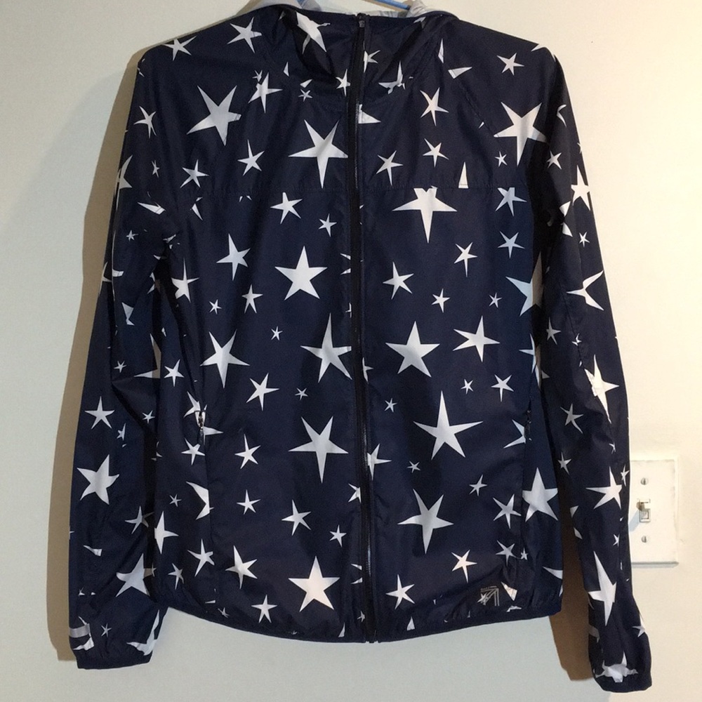 Star Print Zip Jacket / New Balance for J. Crew